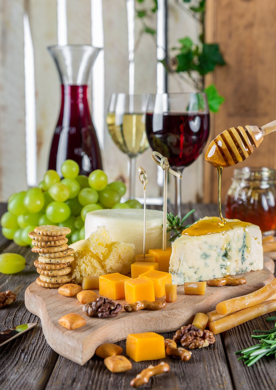 A spread of easy baby shower finger foods and appetizers