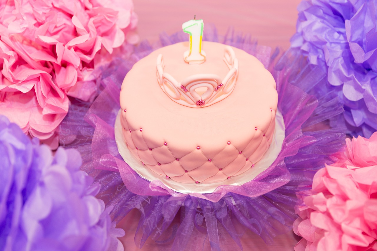 A first birthday party setup